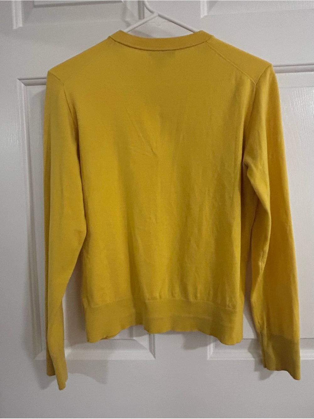 J. Crew Yellow Cotton Button-Front Cardigan - Picture 2 of 5